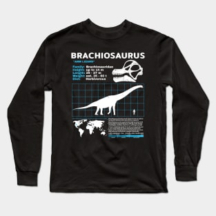 Brachiosaurus Fact Sheet Long Sleeve T-Shirt